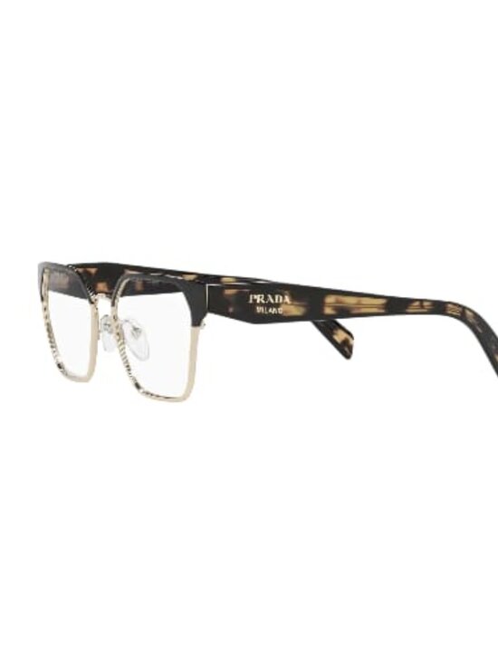 Prada VP 63W, Black/Pale Gold Eye Glasses, 53-18-140 main image 7